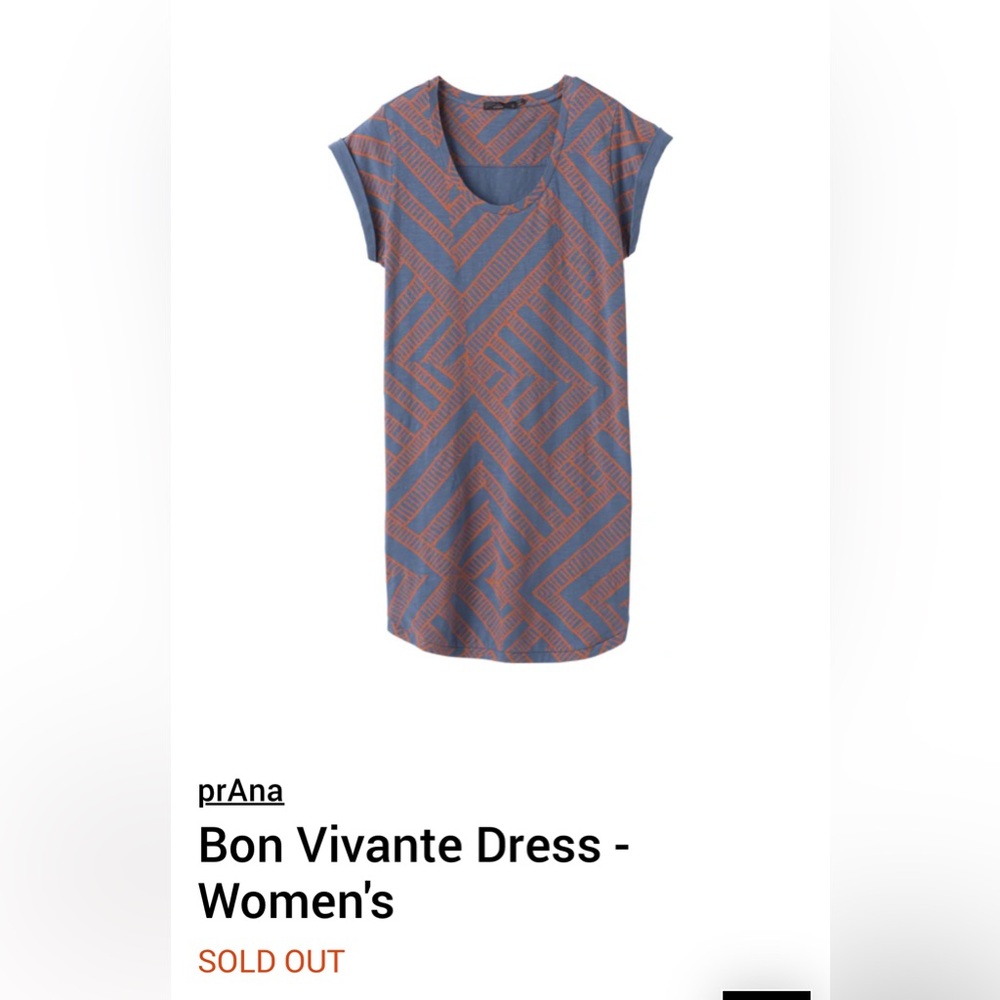 Prana Bon Vivante Mini Dress - Blue and Orange